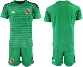 Colombia Blank Army Green Goalkeeper Soccer Country Jersey