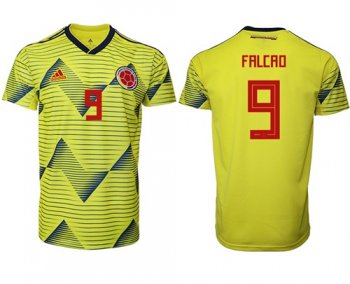 Colombia #9 Falcao Home Soccer Country Jersey