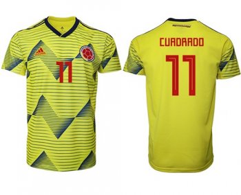 Colombia #11 Cuadrado Home Soccer Country Jersey