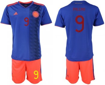 Colombia #9 Falcao Away Soccer Country Jersey