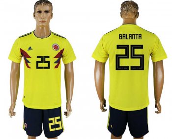 Colombia #25 BALANTA Home 2018 FIFA World Cup Soccer Jersey