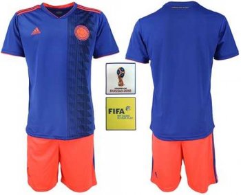 Colombia Blank Away Soccer Country Jersey