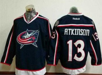 Columbus Blue Jackets #13 Cam Atkinson Navy Blue Home Stitched NHL Jersey