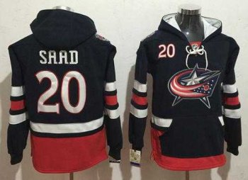 Columbus Blue Jackets #20 Brandon Saad Navy Blue Name & Number Pullover NHL Hoodie