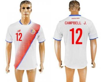 Costa Rica #12 Campbell J. Away Soccer Country Jersey