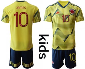 Colombia #10 James Home Kid Soccer Country Jersey