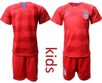 USA Blank Away Kid Soccer Country Jersey