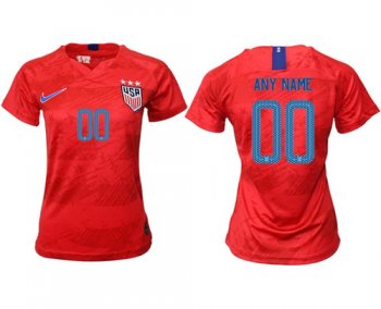 Women's USA Personalized Away Soccer Country Jersey