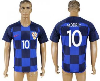 Croatia #10 Modric Away Soccer Country Jersey