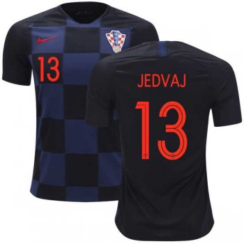 Croatia #13 Jedvaj Away Kid Soccer Country Jersey