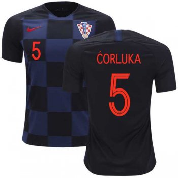 Croatia #5 Corluka Away Soccer Country Jersey