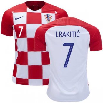 Croatia #7 I.Rakitic Home Kid Soccer Country Jersey