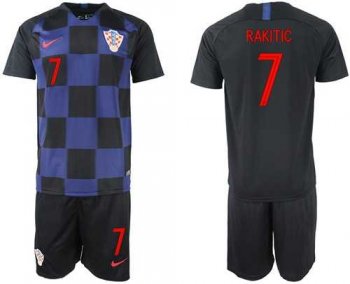 Croatia #7 Rakitic Away Soccer Country Jersey