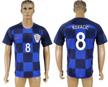 Croatia #8 Kovacic Away Soccer Country Jersey