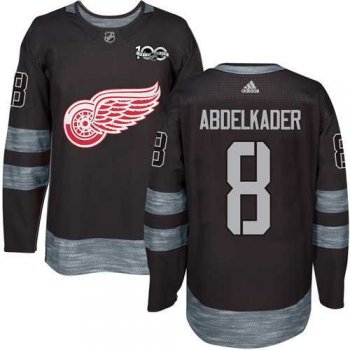 Detroit Red Wings #8 Justin Abdelkader Black 1917-2017 100th Anniversary Stitched NHL Jersey