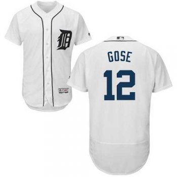 Detroit Tigers #12 Anthony Gose White Flexbase Authentic Collection Stitched MLB Jersey