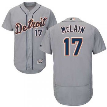 Detroit Tigers #17 Denny McLain Grey Flexbase Authentic Collection Stitched MLB Jersey