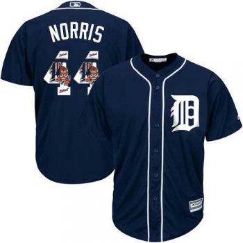 Detroit Tigers #44 Daniel Norris Navy Blue Team Logo Fashion Stitched MLB Jersey