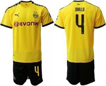 Dortmund #4 Diallo Home Soccer Club Jersey