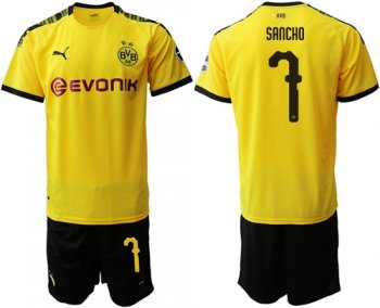 Dortmund #7 Sancho Home Soccer Club Jersey