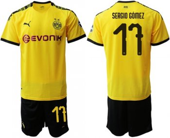 Dortmund #17 Sergio Gomez Home Soccer Club Jersey