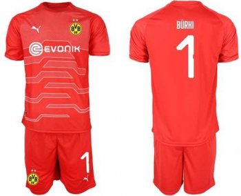 Dortmund #1 Burki Red Goalkeeper Soccer Club Jersey