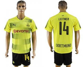 Dortmund #14 Leitner Home Soccer Club Jersey