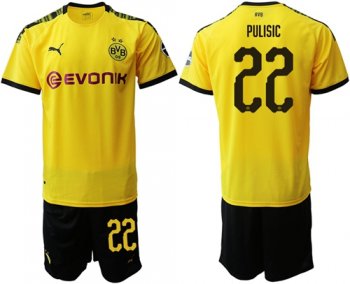 Dortmund #22 Pulisic Home Soccer Club Jersey