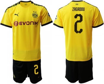 Dortmund #2 Zagadou Home Soccer Club Jersey