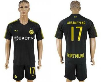 Dortmund #17 Aubameyang Away Soccer Club Jersey