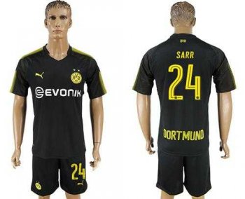 Dortmund #24 Sarr Away Soccer Club Jersey