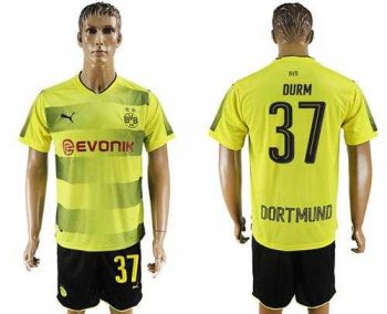 Dortmund #37 Durm Home Soccer Club Jersey