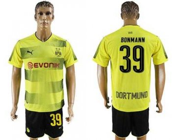 Dortmund #39 Bonmann Home Soccer Club Jersey