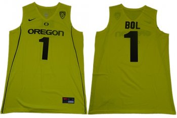 Ducks #1 Bol Bol Yellow Limited Stitched NCAA Jersey