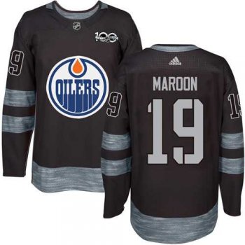 Edmonton Oilers #19 Patrick Maroon Black 1917-2017 100th Anniversary Stitched NHL Jersey