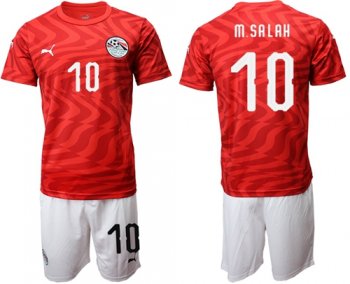 Egypt #10 M.Salah Red Home Soccer Country Jersey