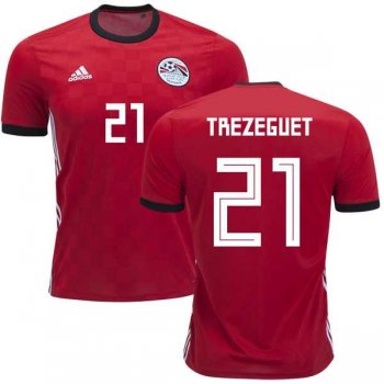 Egypt #21 Trezeguet Red Home Soccer Country Jersey