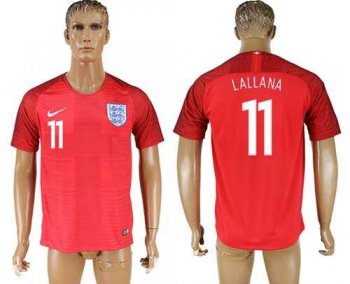 England #11 Lallana Away Soccer Country Jersey