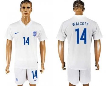 England #14 Walcott Home Soccer Country Jersey