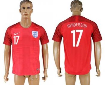 England #17 Henderson Away Soccer Country Jersey