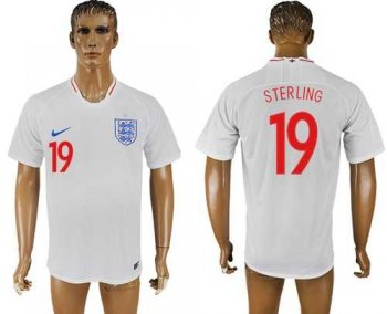 England #19 Sterling Home Thai Version Soccer Country Jersey