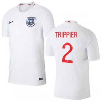 England #2 Trippier Home Thai Version Soccer Country Jersey