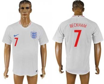 England #7 Beckham Home Thai Version Soccer Country Jersey