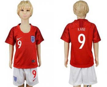 England #9 Kane Away Kid Soccer Country Jersey