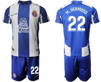 Espanyol #22 M.Hermoso Home Soccer Club Jersey