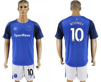 Everton #10 Rooney Home Soccer Club Jersey