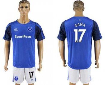 Everton #17 Gana Home Soccer Club Jersey