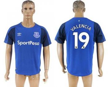 Everton #19 Valencia Home Soccer Club Jersey