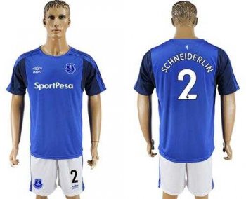 Everton #2 Schneiderlin Home Soccer Club Jersey