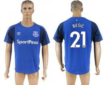 Everton #21 Besic Home Soccer Club Jersey